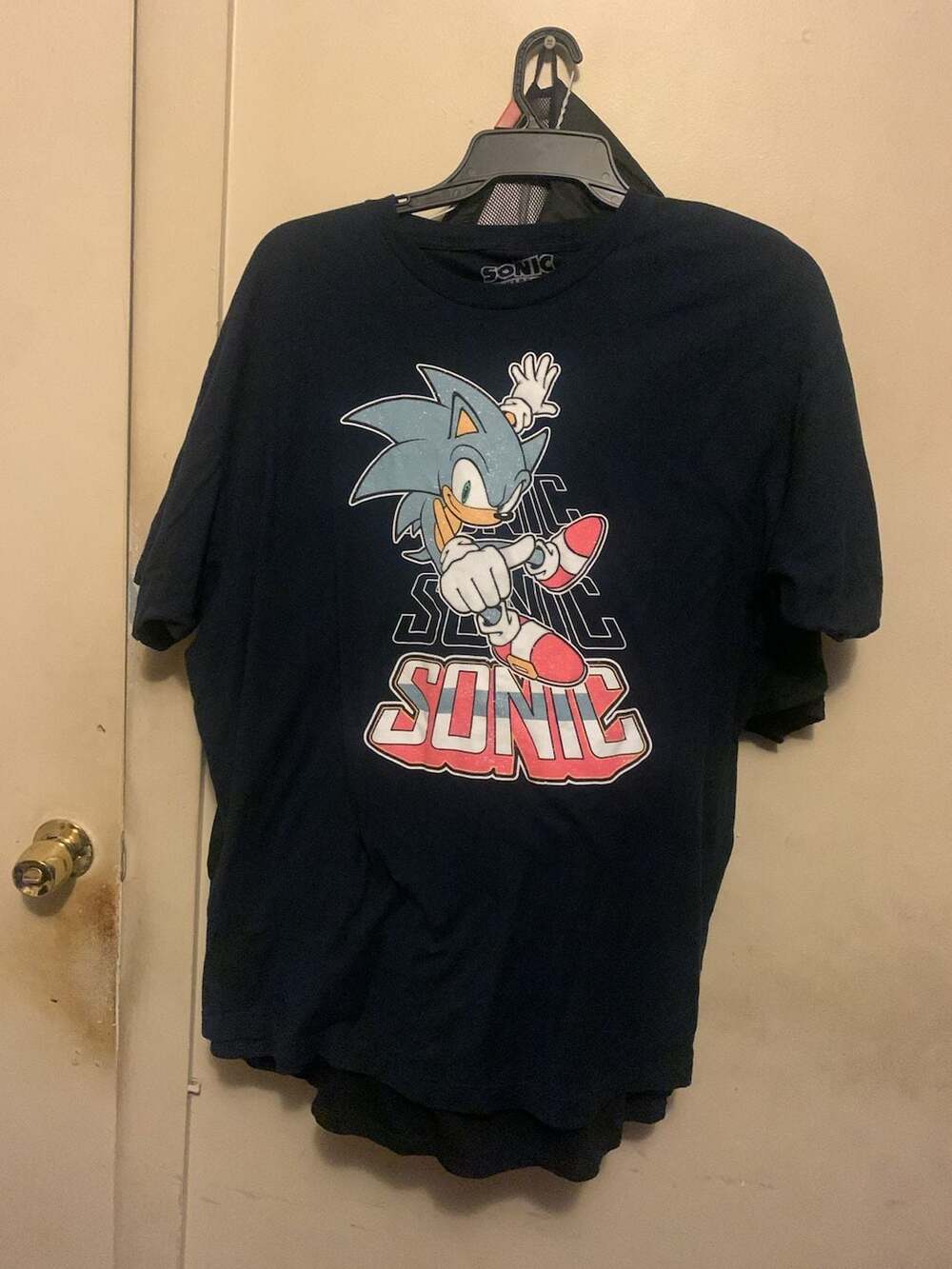 Sonic The Hedgehog T-Shirt Size XXL Dark Blue Graphic Tee